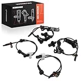 A-Premium 4PCS Front and Rear ABS Wheel Speed Sensor Compatible with Honda Models - Accord 2008 2009 2010 2011 2012, with Wire Harness