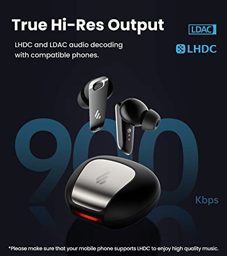 Edifier Neobuds Pro Hi-Res Bluetooth Earbuds - Hybrid Active Noise Cancelling Earbuds With Ldac & Lhdc - Wireless Earbuds - 6 Mics For Call - 24H Playtime - App Control - Ip54 Waterproof - Black #TOP3