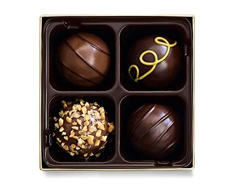 Godiva Chocolatier Signature Truffles Assorted Chocolate Gift Box, 4Pc, 1 Ounces #TOP2
