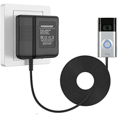 24V Door Bell Transformer UK Plug - Compatible with Most Ring Door Bells and Up to 5M Length Cable, Reliable Power Supply for Ring Door Bells Cover