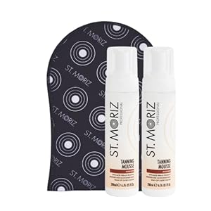 ST MORIZ instantánea autobronceadora Mousse MEDIUM ( 2x 200 ml ) & ST MORIZ Bronceado Mitt