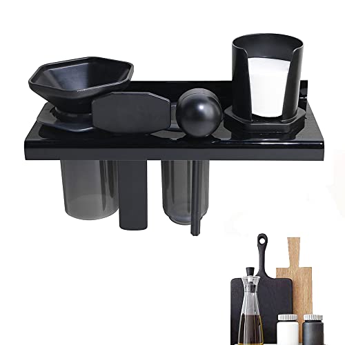 Space Saving Wall Mount For Aeropress Set The Coffee Rack, Under ​Cabinet Rack Suit For Aeropress Coffee Maker Excellent Spot To Have My Aero Aeropress Parts Fit Nice Looking Solid Built Rack (Black) #TOP5
