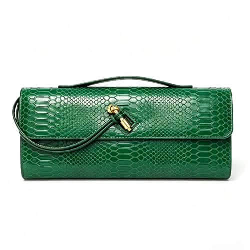 QZLVQZ Women’s Woven Clutch Bag, PU Leather Long Purse for