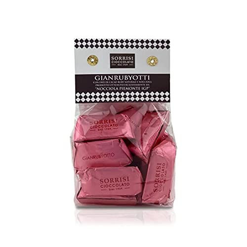Gianrubyotti Ruby e Nocciola, Gianduia-Nougat-Pralinen mit Ruby-Kakaobohnen, Haselnüsse Piemont IGP, 200g, Boella…