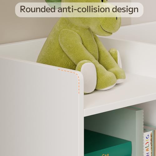 Blishom Estantería Infantil Montessori, Mueble para Guardar Juguetes, con 8 Compartimentos Extraíbles, Organizador de Juguetes, para Sala de Juegos, Guardería, Dormitorio, 140 x 30 x 90 cm, Blanco - imagen 9