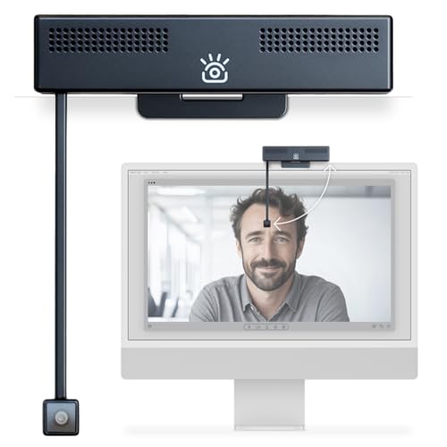 iContact Camera Pro 4K HD Webcam with Eye Contact, Noise Cancelling Mic, Plug and Play USB for Mac & PC Zoom Certified, Works with Teams, Meet, Streaming, and Video Calls (4K Webcam)
