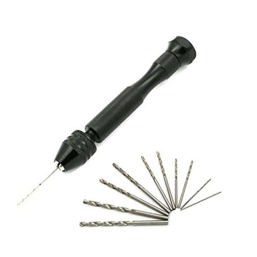 QHGstore 11pcs de ajuste manual de Core Taladro de mano fresa espiral Mini Taladro de mano con los pedacitos