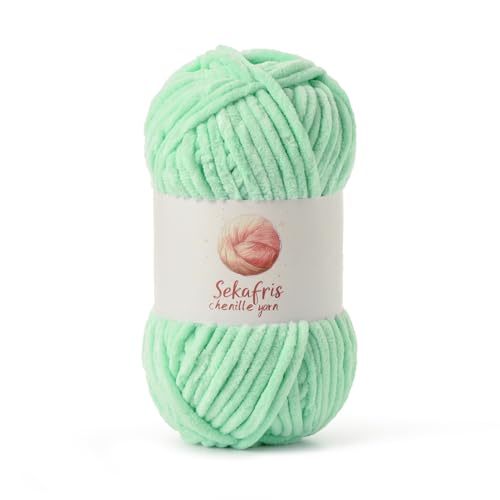 Chunky Chenille Yarn for Crocheting, Baby Yarn for Crocheting Soft