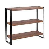 Algopix Similar Product 13 - FIVEGIVEN 3 Tier Bookshelf Rustic