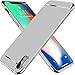 TORRAS [Lock Series] iPhone X Case/iPhone Xs Case, Thin 3 in 1 Hybrid Hard Plastic Matte Finish Slim Cover Anti-Scratch Phone Case for iPhone Xs/X 5.8", Silver