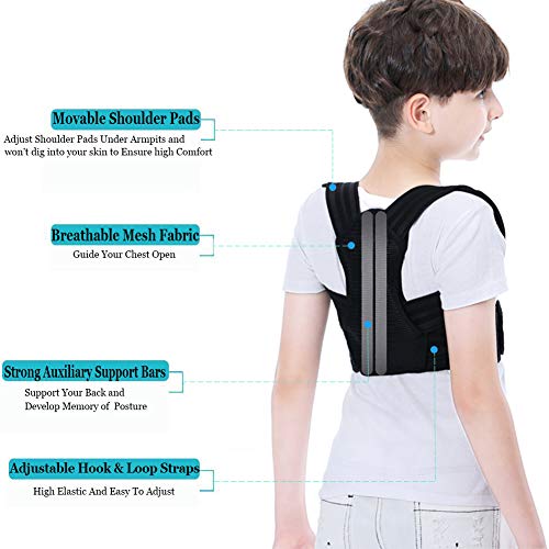 Lexniush Professional Posture Corrector For Kids And Teens, Effective Upper Back Posture Brace For Teenagers Boys Girls Spinal Support To Improves Slouch, Prevent Humpback, Relieve Back Pain #TOP1