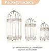 NUPTIO Decorative Candle Lanterns Gold: 3 Set Of Tiered Metal Birdcage Lantern