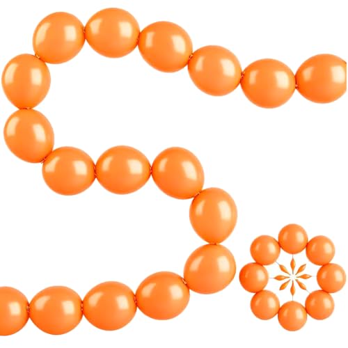 Image of 120 Pcs Link Balloons 6 Inch Linking Balloons for Birthday Wedding Party Festival Decorations (Orange)