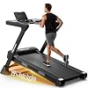 TREAFLOW Treadmill with 0-25% Auto Incline, 3.5 HP Folding for Home Running, 10.0 MPH Max Speed, 300 lbs Weight Capacity, Bluetooth Speaker.