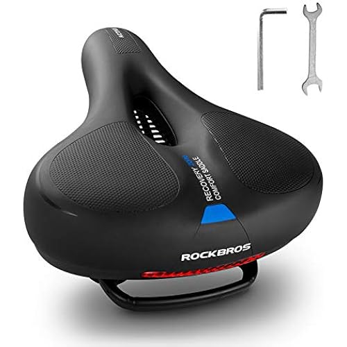 ROCKBROS Bike Seat Cushion Soft Wide Bicycle Seat for Peloton, Road