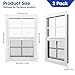 2 Pack Shed Window,12''x18''White Flush Mount Windows with Fiberglass Screen Household Sliding Windows with Screws for Shed, Chicken Coop, Playhouse, Garage and Barns New