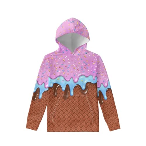 Image of Coloranimal Unisex Girls and Boys Long Sleeve Hoodies Hoody Athletic Pullover Sweatshirts Tops Age 6-16year