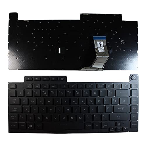 Clavier PC portable ASUS G531GU pièce détachée noire Power4Laptops de rechange Royaume-Uni