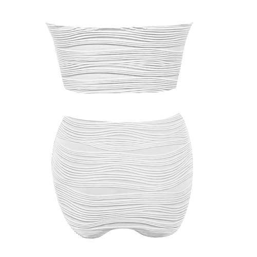 Tankini d'été volanté couvrant alternative bikini taille ajustable - 4
