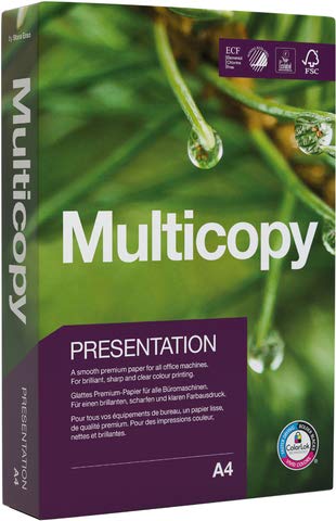 MultiCopy Multifunktionspapier Presentation, A4, 90 g/m², ECF, weiß (500 Blatt), Sie erhalten 1 Packung á 500 Blatt Cover