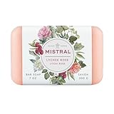Mistral Classic French Bar Soap, Lychee Rose, 7 oz - Triple-Milled Luxury Natural Soap with Organic Shea Butter & Olive Oil | Long-Lasting Moisturizing Body Soaps for Women & Men (Pack of 2)