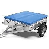 ✔ IDEAL PASSEND - die Hängerabdeckung passt ideal auf TPV EU EB 2 & Pongratz LPA EPA 206 Autohänger sowie auf diverse flache 500 kg, 750kg und 850 kg KFZ Autoanhänger mit Kasteninnen Maß von 202x1075!