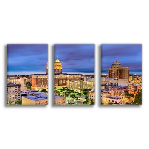 NFDVFHFRQ Lienzo decorativo para pared, diseño del horizonte de San Antonio, cuadros para decoración de sala de estar, dormitorio, 20 x 30 cm