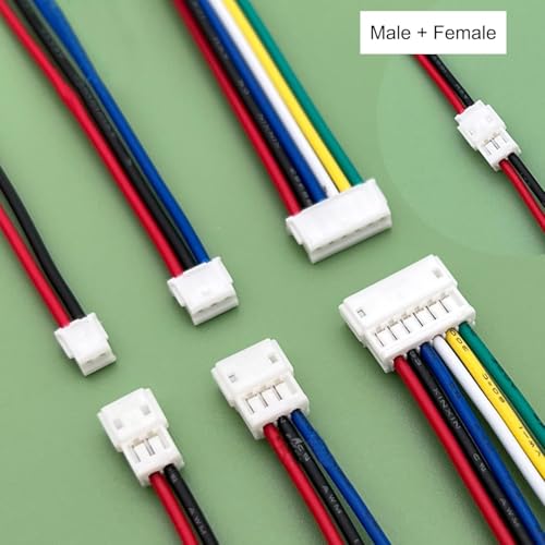 XUGERIP 20 PCS JST ZH 1.5mm 2 3 4 5 Pin Connector, Male and Female Double Connector End with 200mm Extension Cable AWG 26 by XUGERIP - Image 5