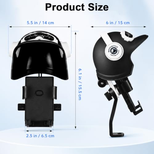 Image of STHIRA Motorcycle Phone Holder with Sunshade Rear Mirror Mount Tool
