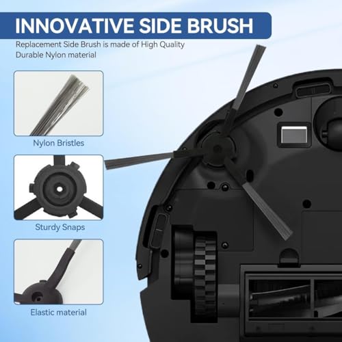 Image of Replacement Side Brush Accessories for Ecovacs Deebot Y1 /Y1 Pro /Y1plus Robot Vacuum, 4Pcs Side Brushes Replenishment Kit Accessorise Kit (ED Y1 SB4)