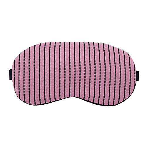 Jenna Cotton Print Cute Sleeping Eye Shade Mask Cover For Insomnia, Meditation, Puffy Eyes And Dark Circles (Multiline_Pink)