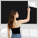 NUTKIT Store Occultant sans Percage, 300X145CM Store Occultant Adhésif, Découpable, 100% Blackout, Rideau occultant Thermique Anti Chaleur avec Bande Velcro Autocollante, pour Velux/Chambre/Caravane