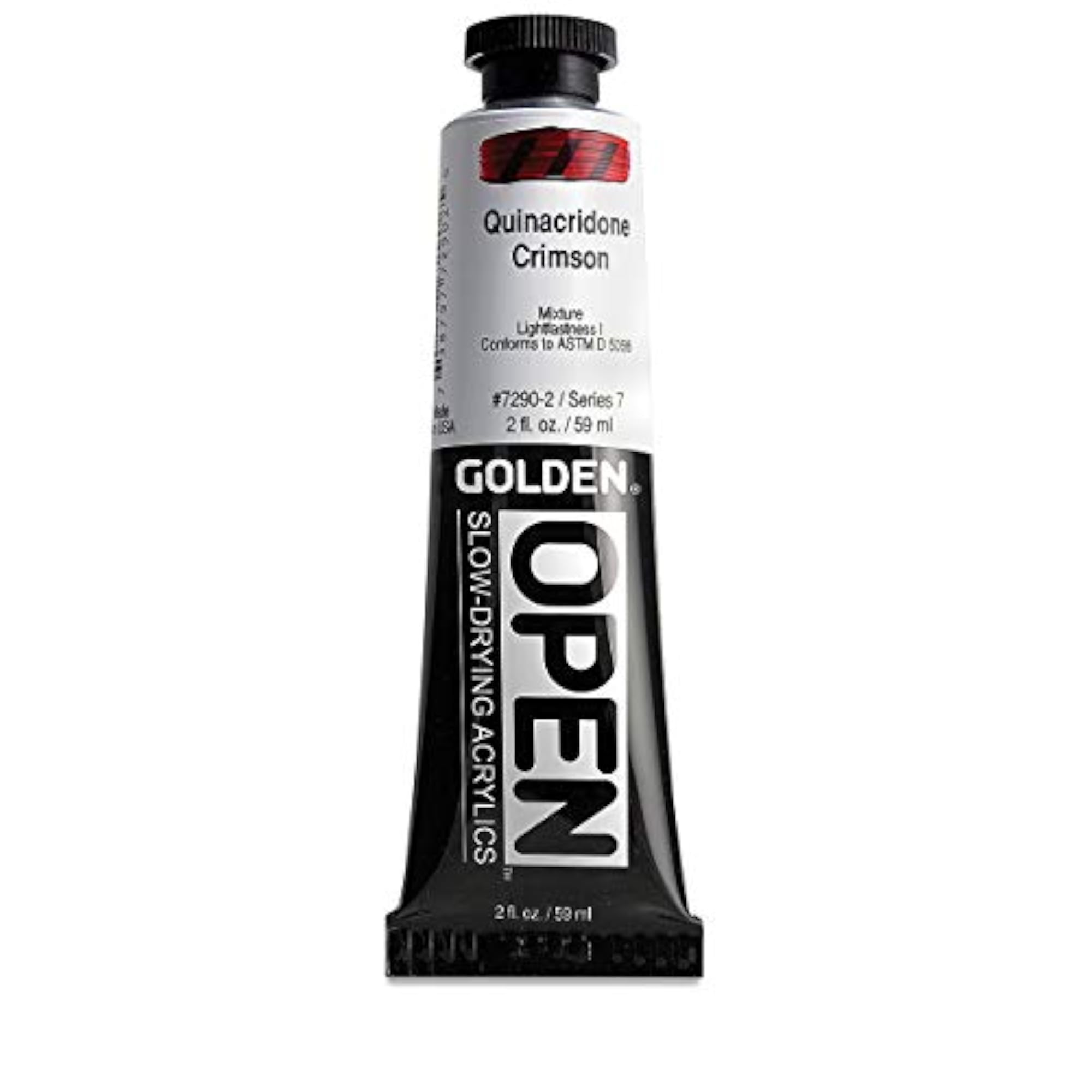 Open 2 Oz Acrylic Color Paints Color: Quinacridone Crimson
