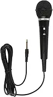 Microfone MXT M-1800B Plastico Preto com Fio 3 Metros OD 4 MM