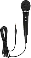 Microfone MXT M-1800B Plastico Preto com Fio 3 Metros OD 4 MM