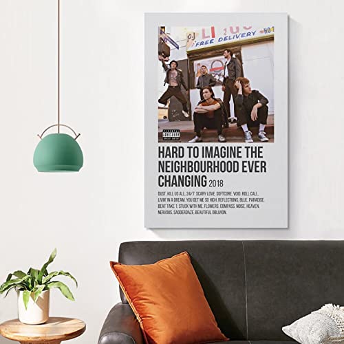Toile The Neighbourhood 2018 de 60x90 cm pour déco de chambre