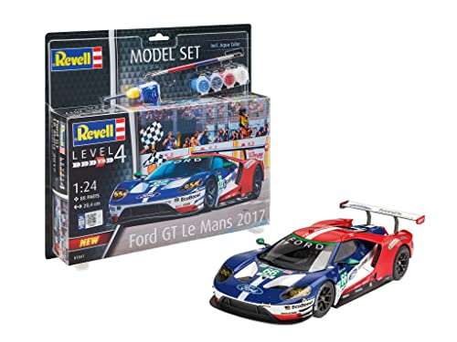 Revell Model Set voiture Ford GT accessoires échelle 1/24-88 pièces 24 h du Mans Maquette, 67041, Bleu Cover
