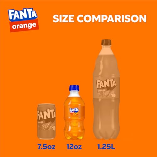 Image of Fanta Orange Soda Soft Drink Bottles, 12 fl oz, 6 Pack