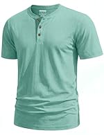 Pure Cotton: This men's t shirt is made of high quality combed cotton. Soft, comfortable, moisture wicking and breathable. Designs: Classic henly neckline design with a tag-free collar reduces friction for enhanced comfort. Wrinkle-Resistant: Made of...