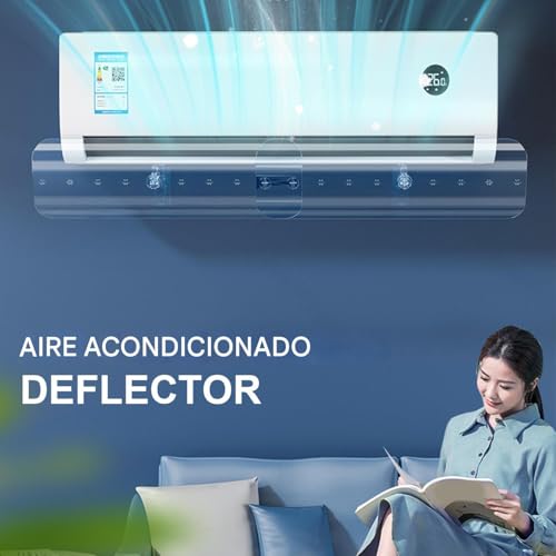 Deflector para aire acondicionado telescópico y ajustable para pared de hogar 3