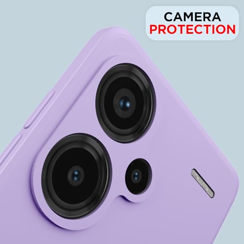 Image of Outlouders Back Cover for Redmi Note 13 Pro Plus 5G | Camera Protection | Durable Soft Matte Silicone Bumper Case (Purple)