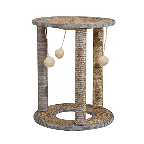 Meuble d'activité arbre à chat avec planche à gratter verticale et nid - 2