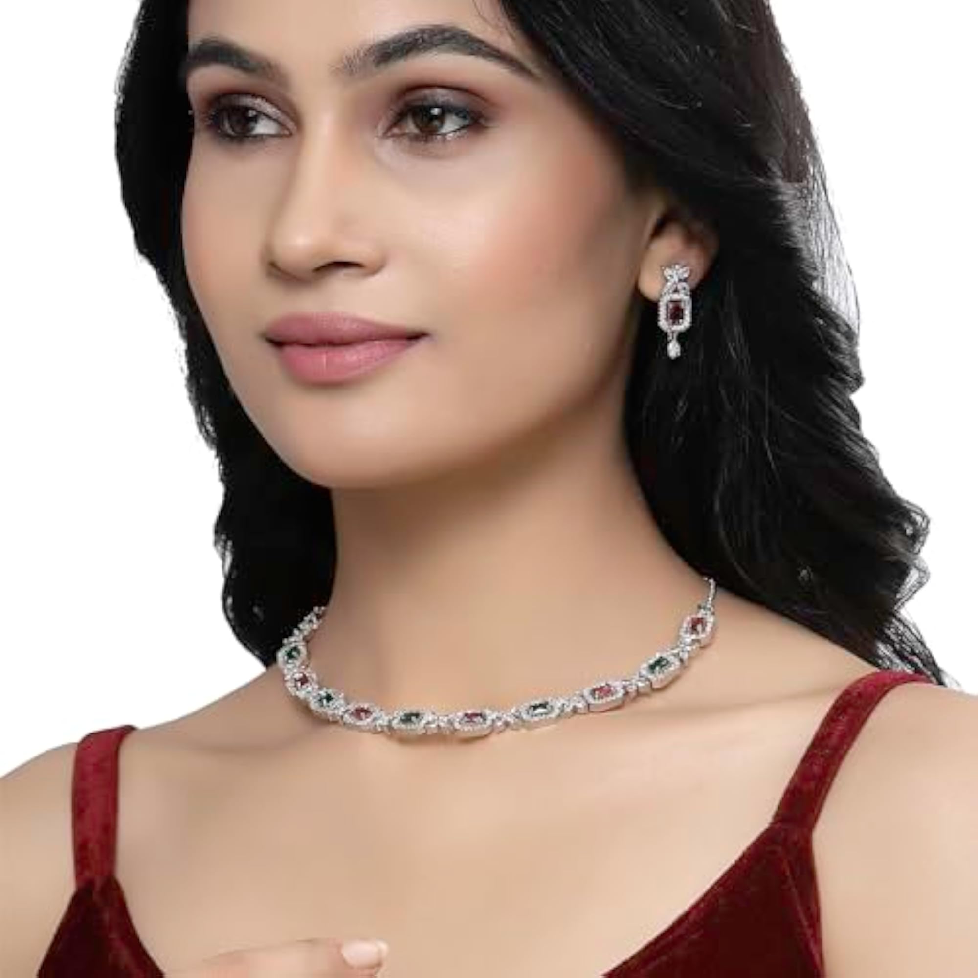 American Diamonds Necklace & Earrings Set