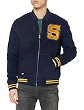 varsity jacket leather Knit Sweat/Hood of Cotton Superdry Mens Sherpa Varsity Bomber Jacket, Rich Navy, XXX-Large