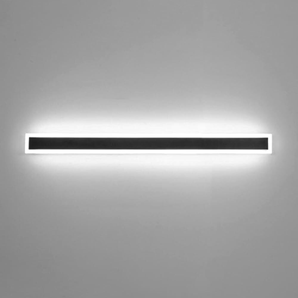 HCZKIUJY Minimalist Black Wall Lamp LED Linear Strip Sconce Long Wall Lights Bedroom Bedside Light Modern Sconces for Living Room Corridor Stairs Home Stepless Dimming (-60cm)
