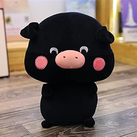 Amazon Co Jp 33 55cmかわいい漫画豚ぬいぐるみぬいぐるみぬいぐるみ子供用ギフト子供用おもちゃカワイイ女の子用ギフト家の装飾45cm黒 おもちゃ