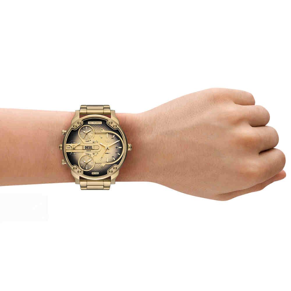 Diesel Reloj Mr. Daddy para Hombre, Movimiento multifunción a Tres Agujas de Cuarzo con Correa de Acero Inoxidable