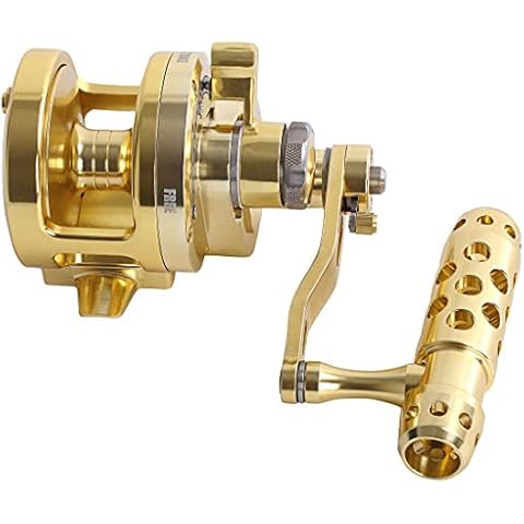 CNC Full Metal Trolling Jigging Reel 20kg 44lbs Lever Drag Deep Sea Ocean Boat Fishing 2 Speed High and Low Cover
