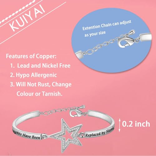KUIYAI Hamilton Broadway Musical Gift My Thoughts Have Been Replaced By Hamilton’s Lyrics Bracelet For Her (hamilton brSILVERUK)