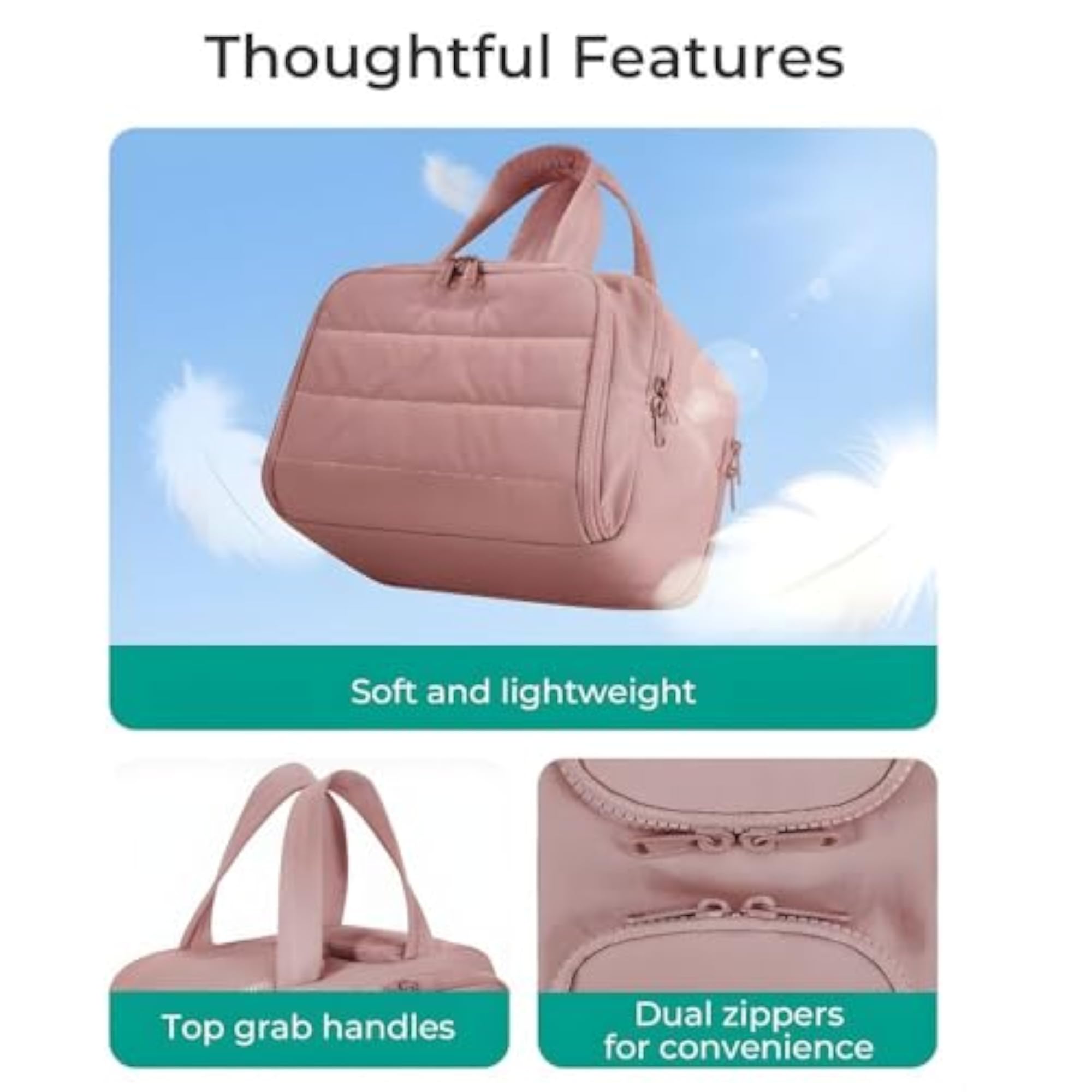Travel Toiletry Bag, Lightweight Cosmetic Makeup Organizer